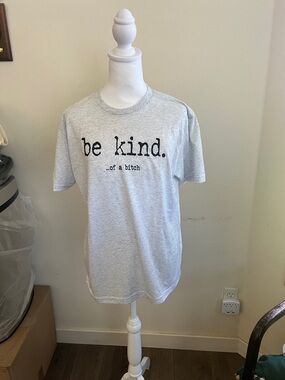 Next Level Apparel Light Gray "be kind." Short Sleeve Tee